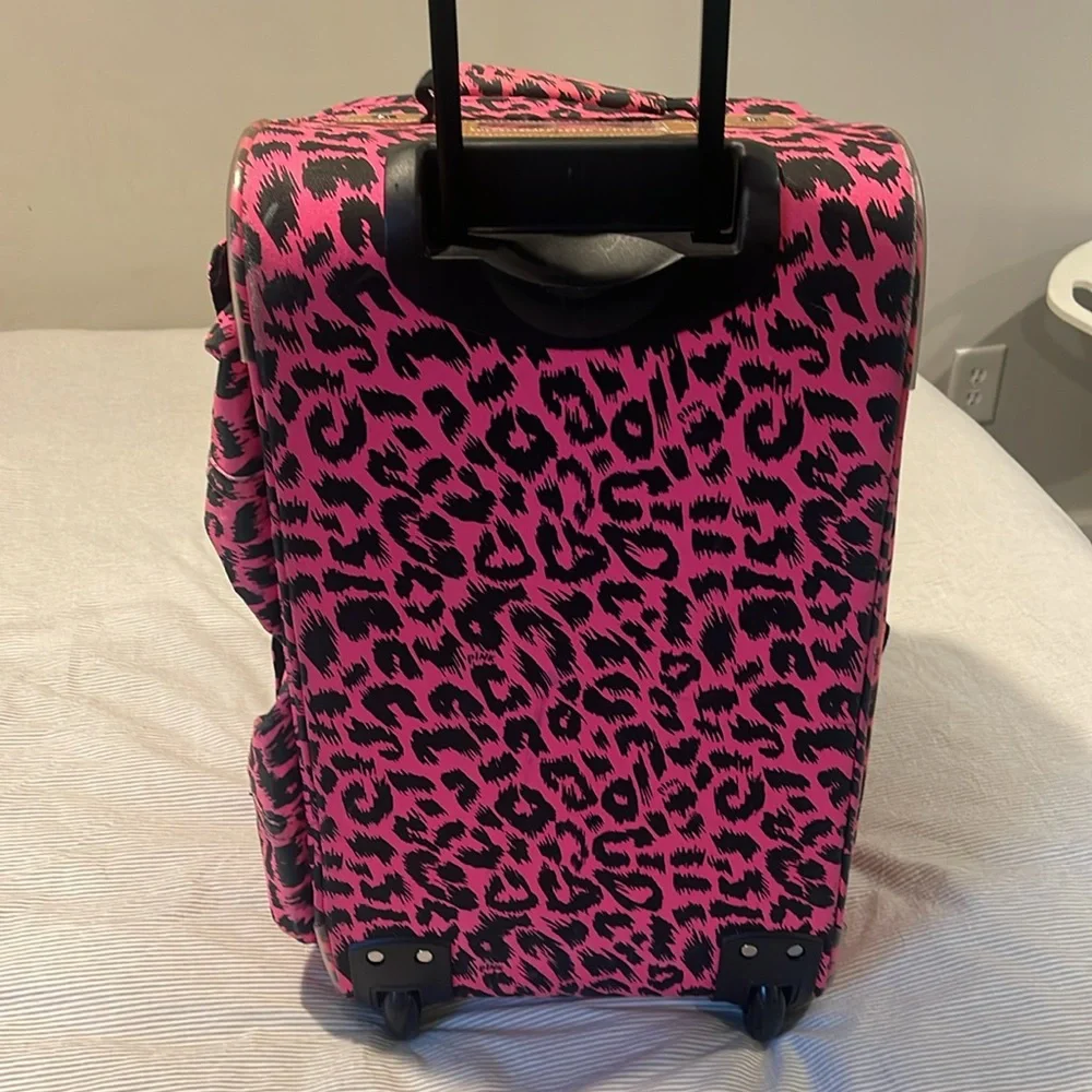 Vintage PINK Victorias Secret Travel Luggage in Pink Leopard Print - Picture 13 of 16
